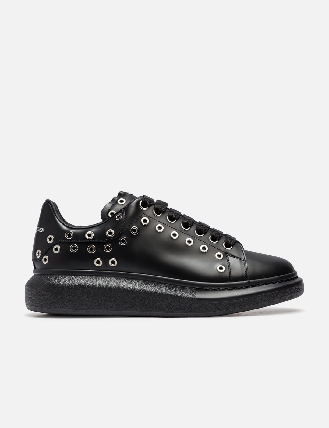 Alexander McQueen Womens Oversized Sneaker Black Leather / Red Heart E –  Luxe Collective